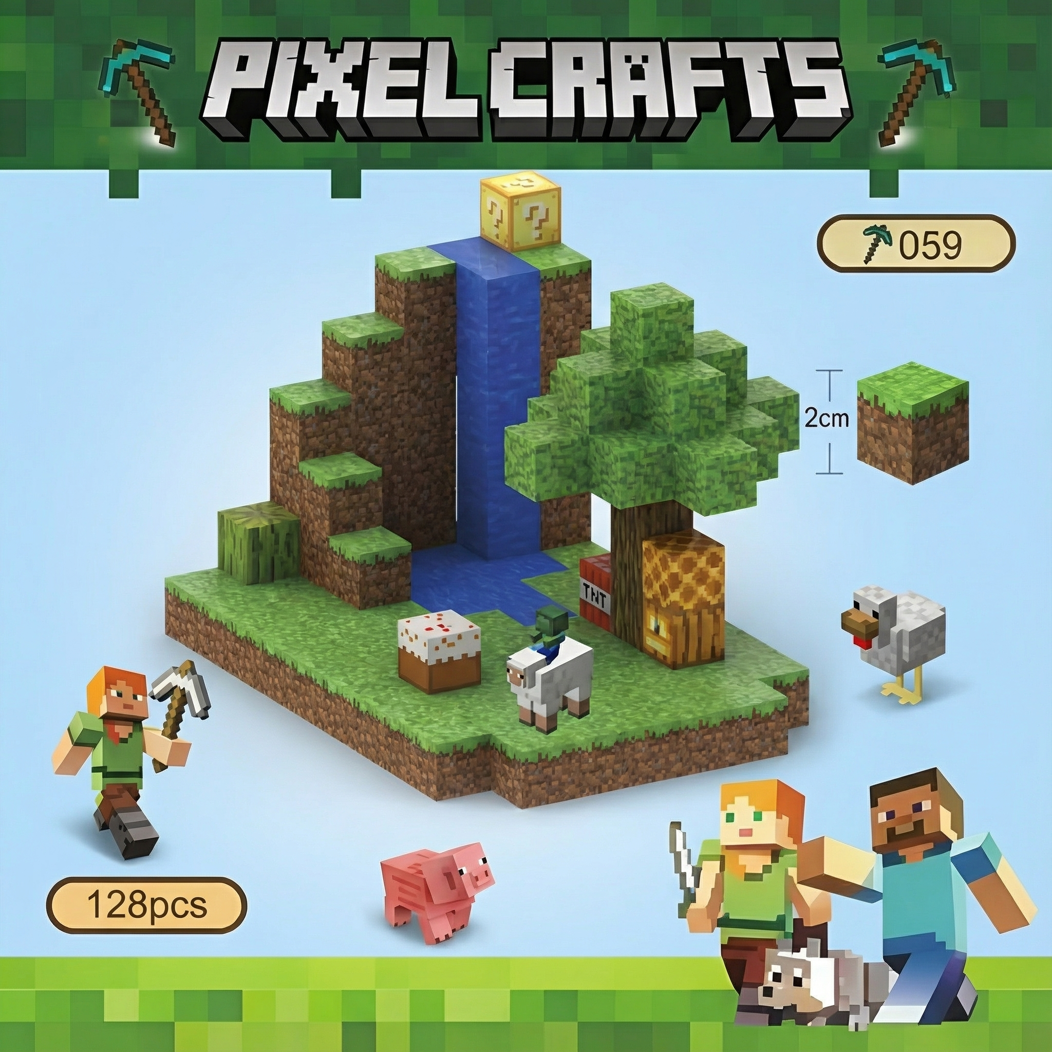 Minecraft Magnetic  Cubes small islands