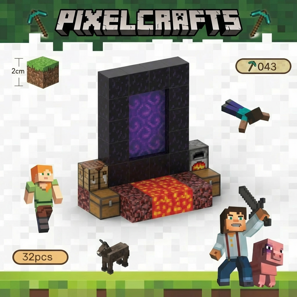 Minecraft Magnetic Cubes portal sets