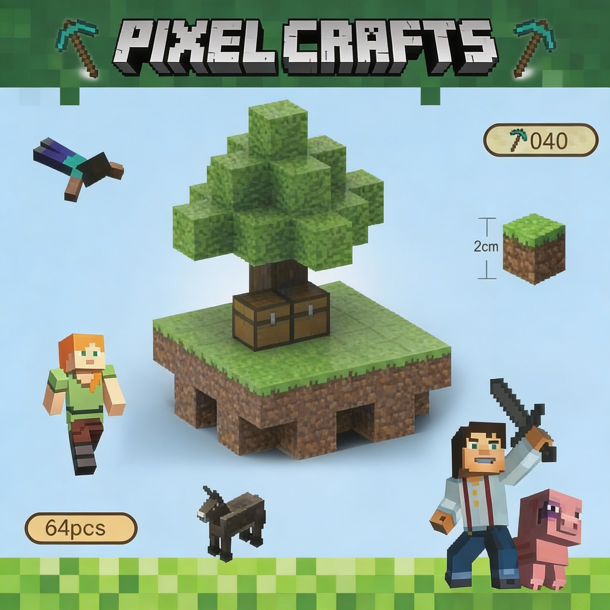 Minecraft Magnetic  Cubes small islands