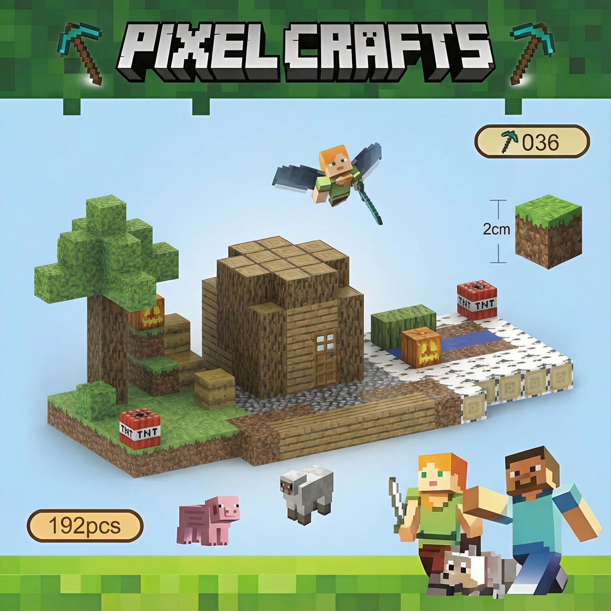 Minecraft Magnetic Cubes houses