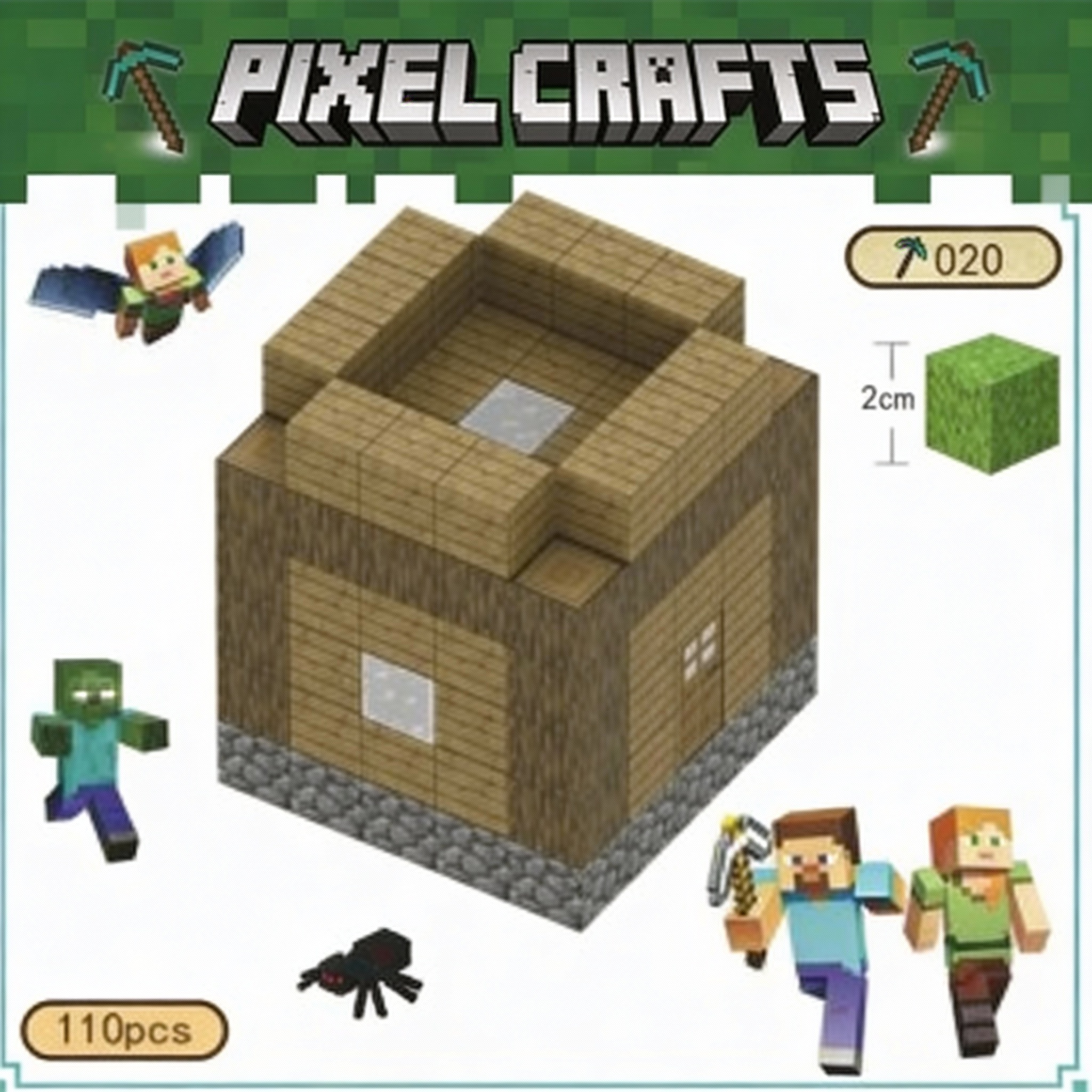 Minecraft Magnetic Cubes houses