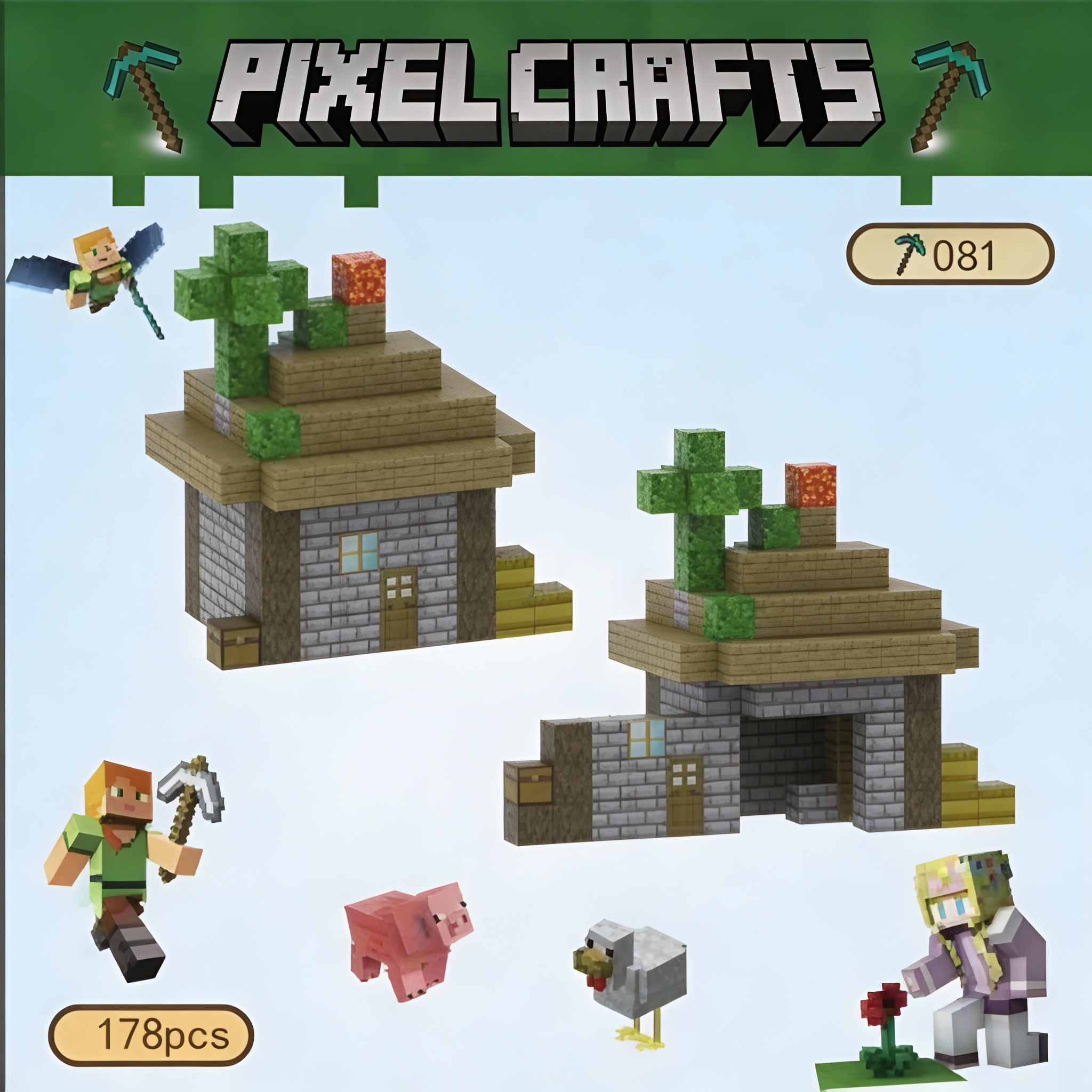 Minecraft Magnetic Cubes houses