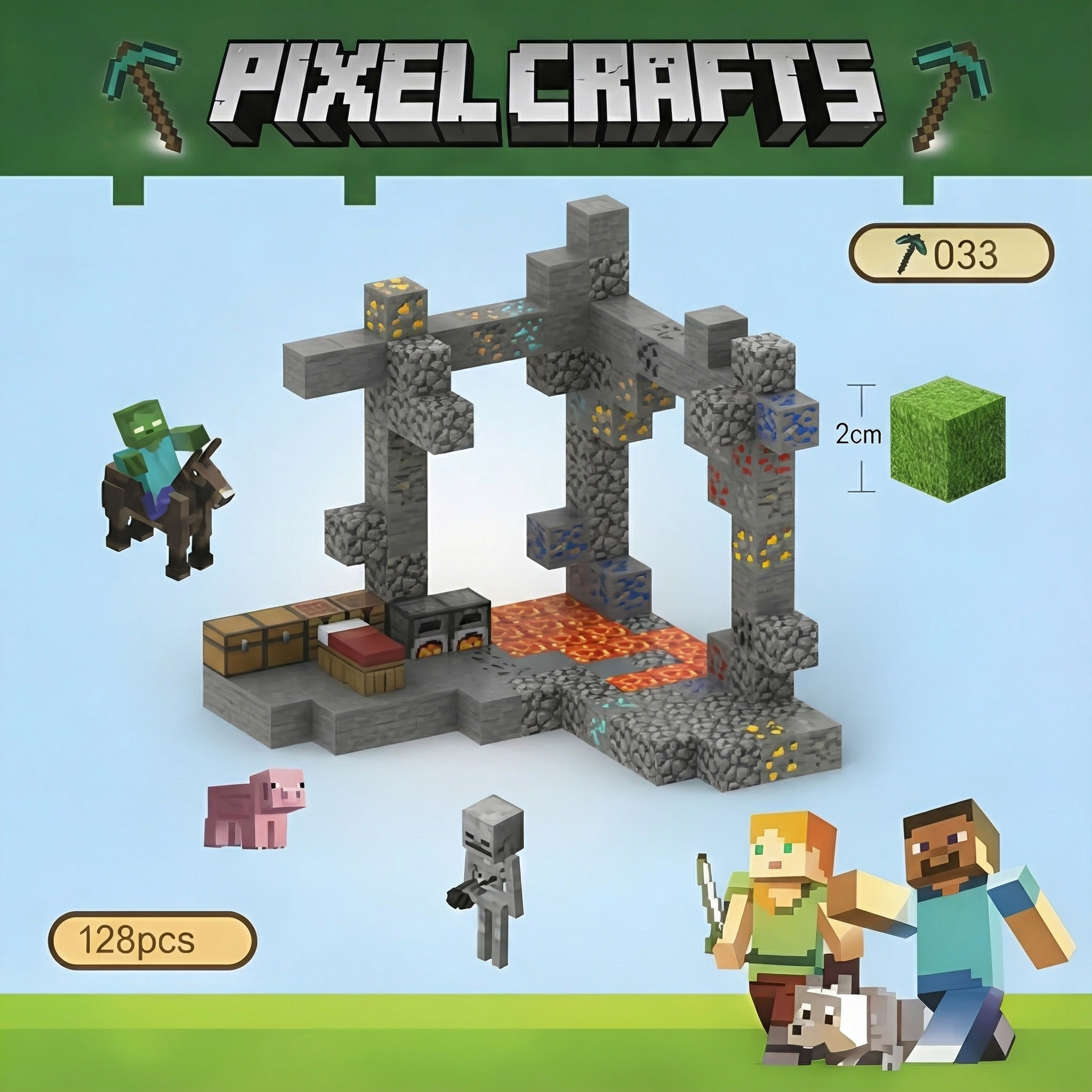 Minecraft Magnetic Cubes minning sets